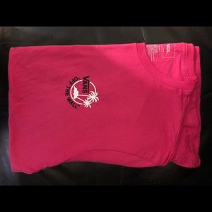 Vans off the wall hot pink T-shirt